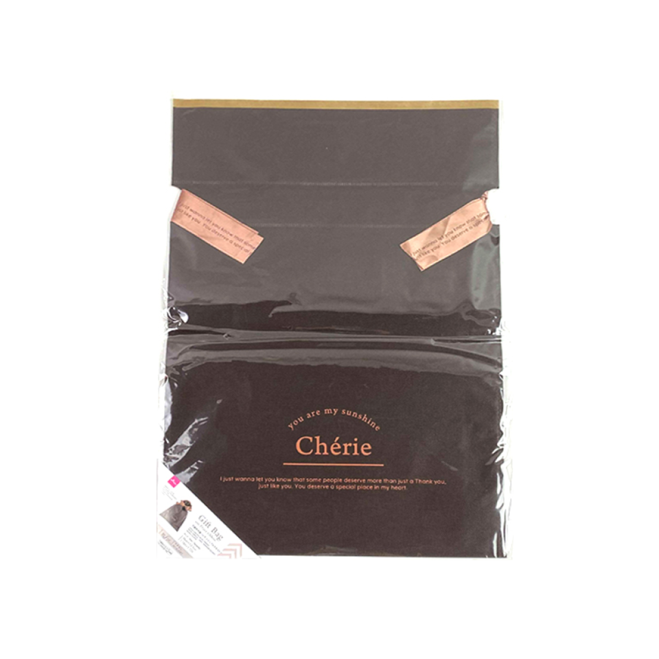 Non Woven Drawstring Bag Simple Text Print Ribbon Dakr Brown 1.18ft x 1.72ft