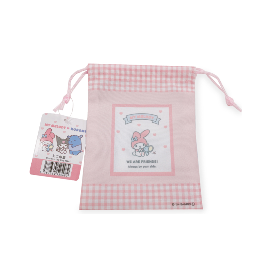 Drawstring Bag Mini My Melody Checkered