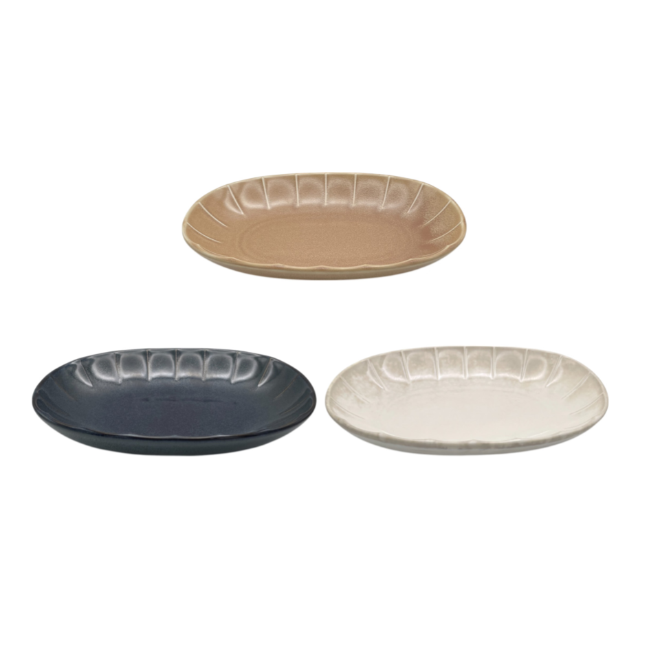 Oval Pasta Bowl Petal Shinogi 23cm