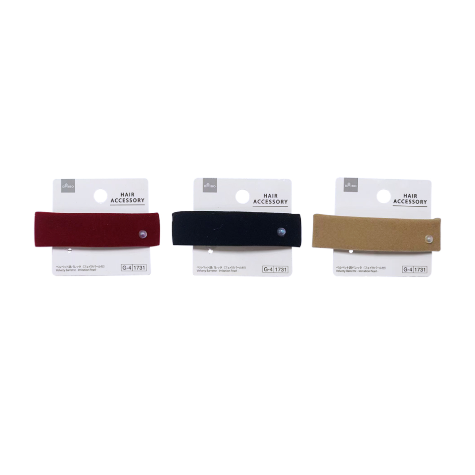 Velvety Barrette Imitation Pearl