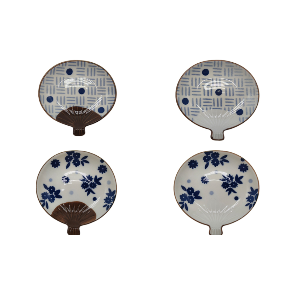Japanese Small Plate Fan Design 8.3cm x 8.2cm x 1.7cm