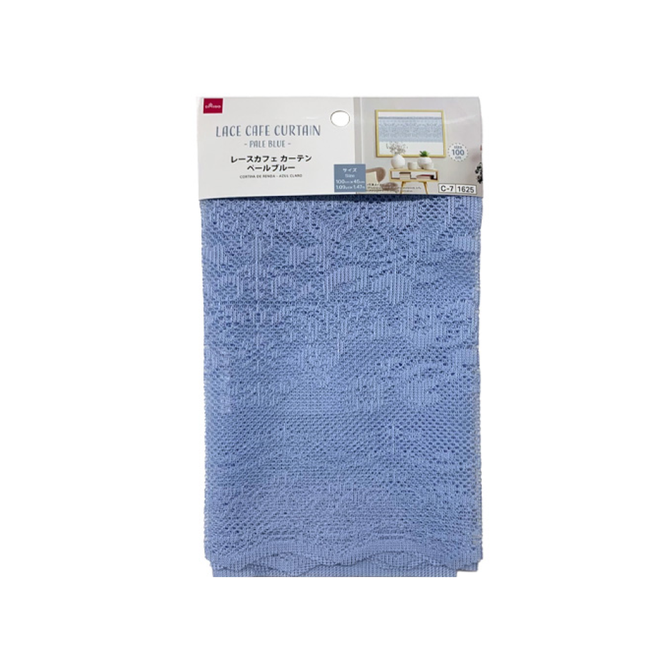 Lace Cafe Curtain Pale Blue 45cm x 100cm