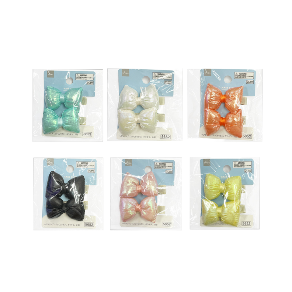 Hair Clip Plump Ribbon Sparkling