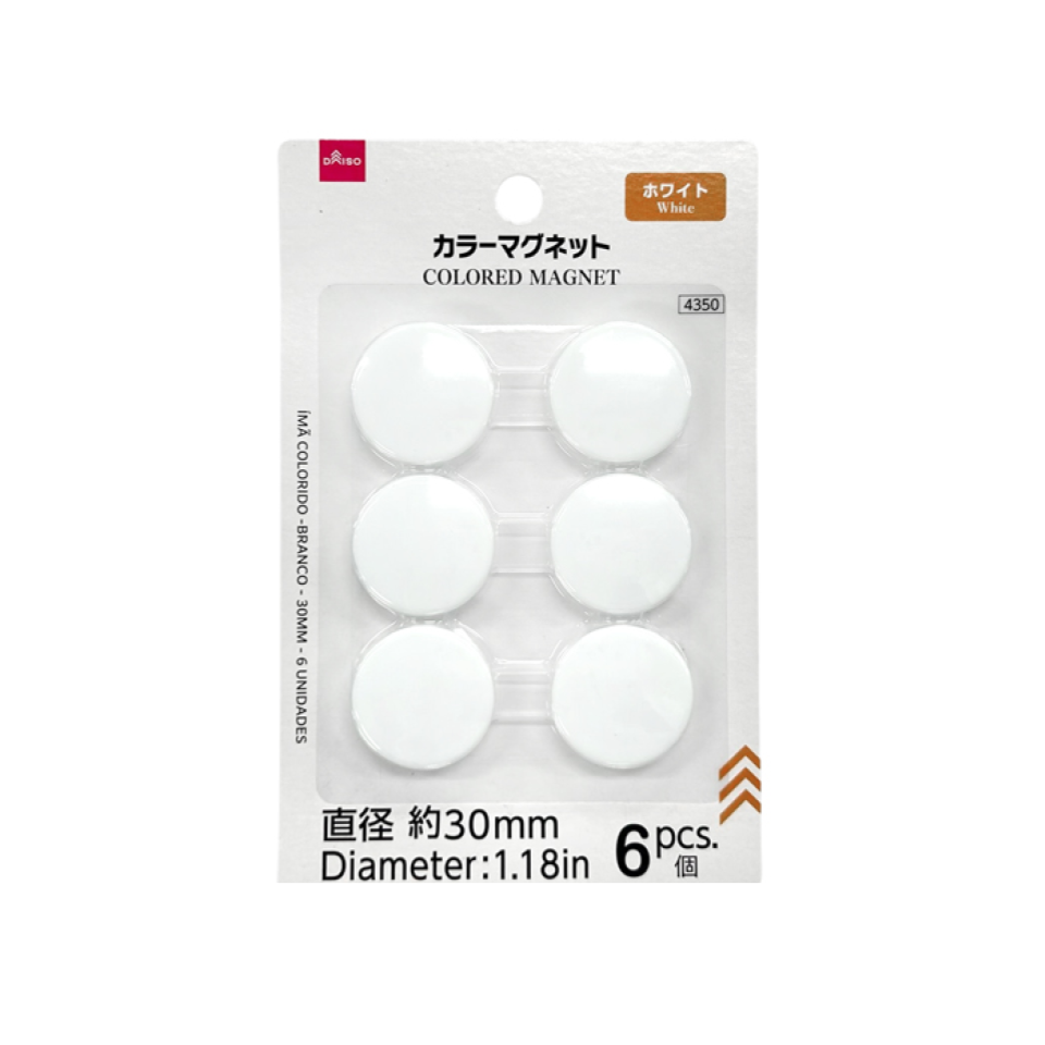 Colored Magnet White 30mm