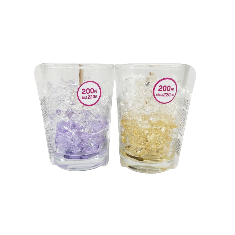 Jelly Candle A Purple/Yellow