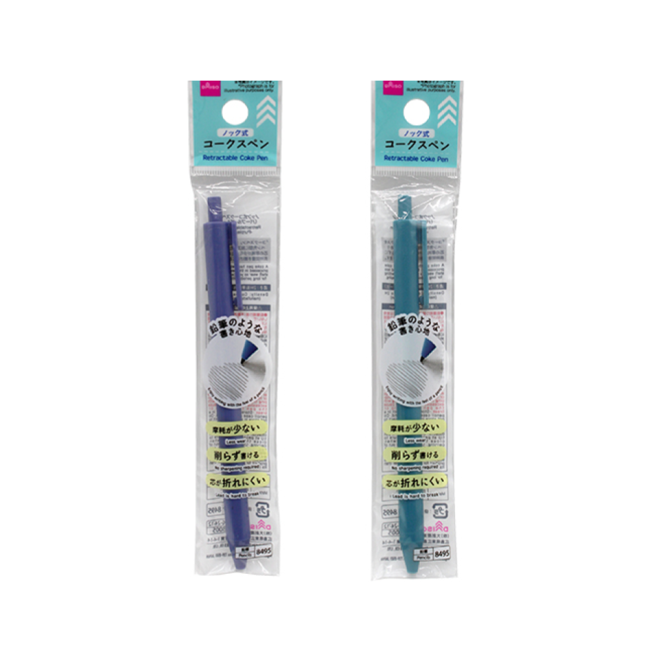 Retractable Coke Pen Purple/Blue