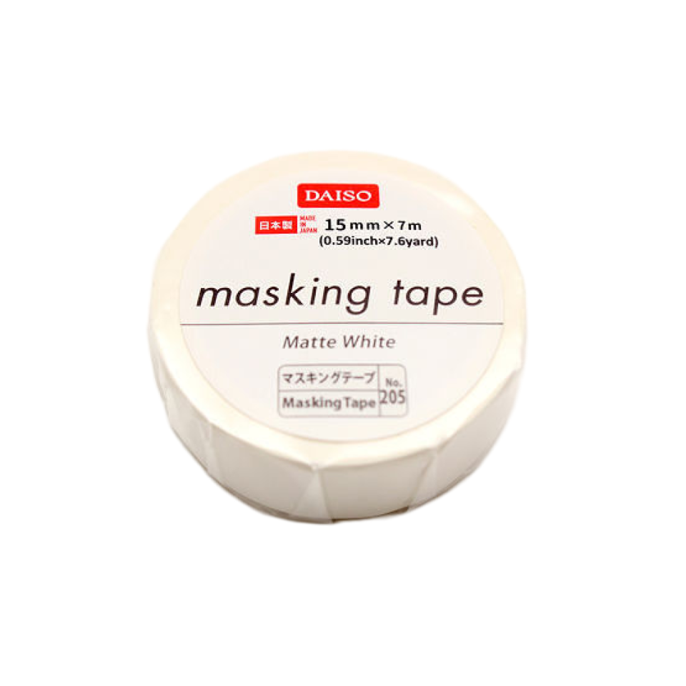 Masking Tape Matte White 0.59in x 7.6yd