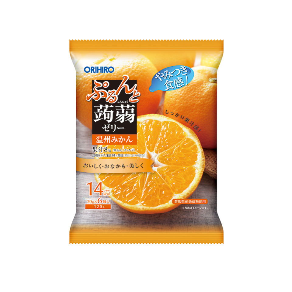 Orihiro PlanDu Purun to Konnyaku Jelly Pouch Unshu Mandarin Orange
