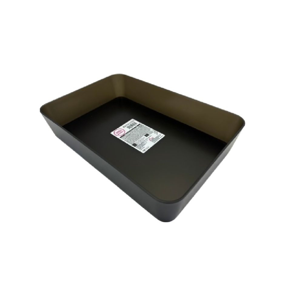 Storage Box Wide Tray Clear Black