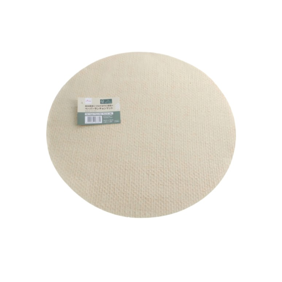 FSC Paper Place Mat Round Beige