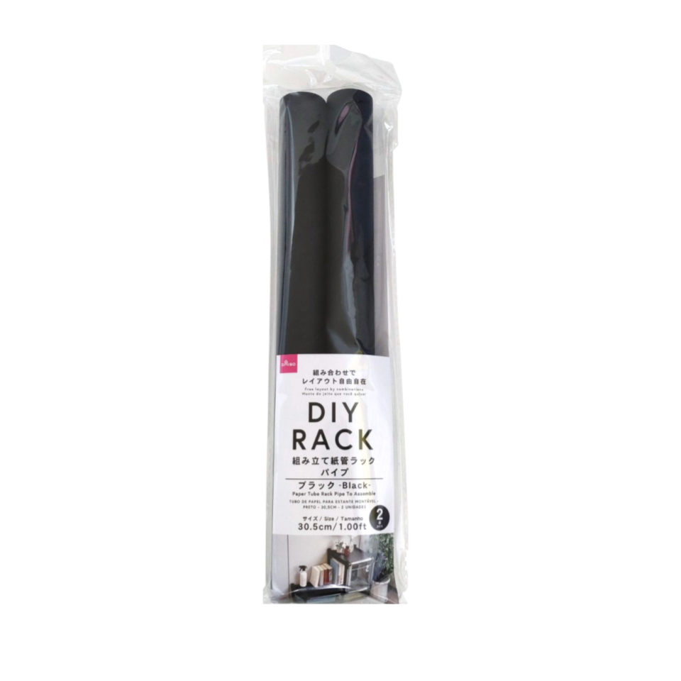 Paper Tube Rack Pipe To Assemble Black 1.00ft