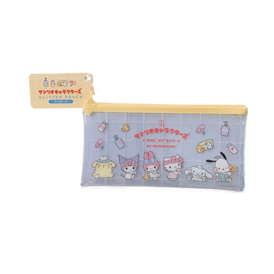 Glitter Pouch Character Mix Sanrio Bath