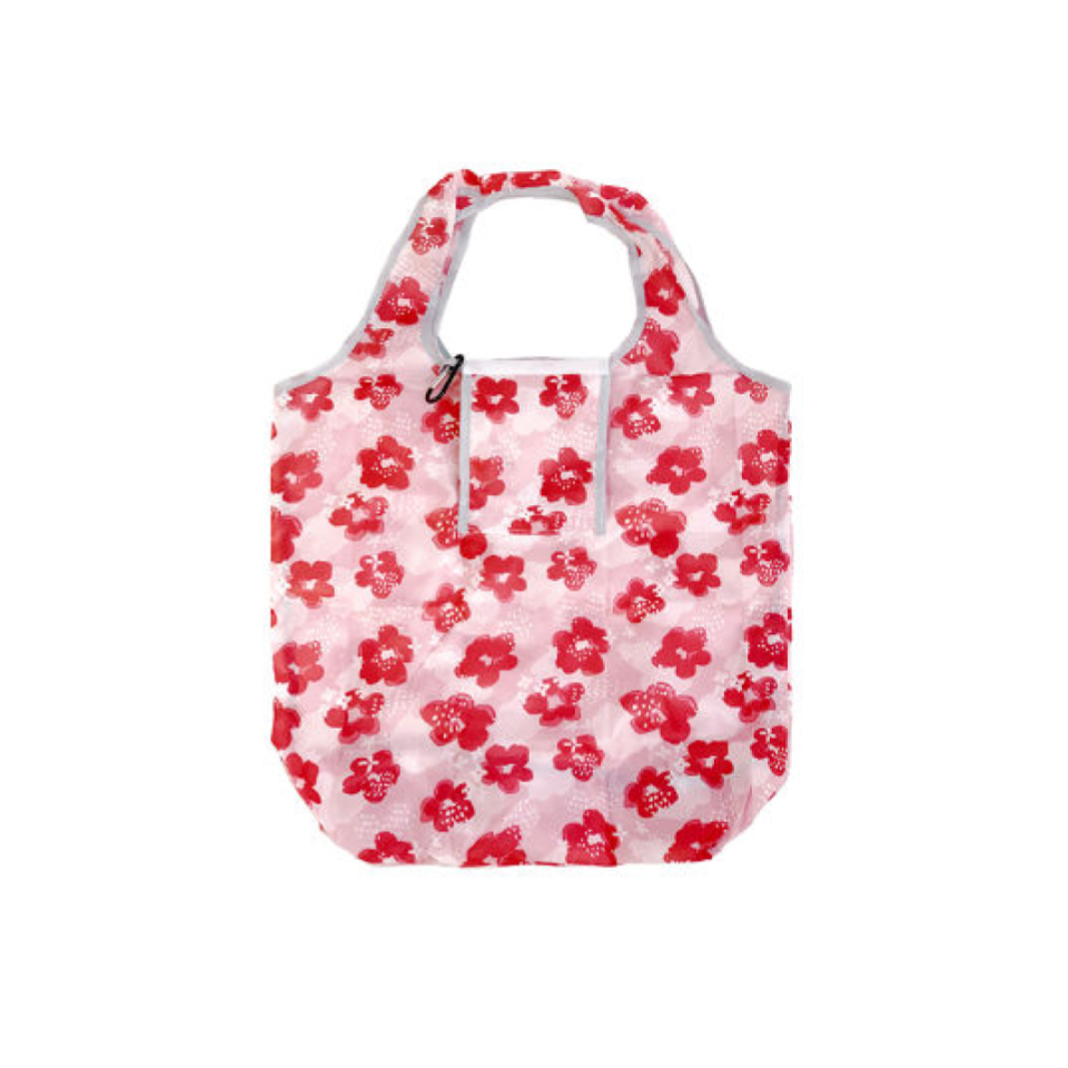 Roll Up Eco Bag Flower Pink 2