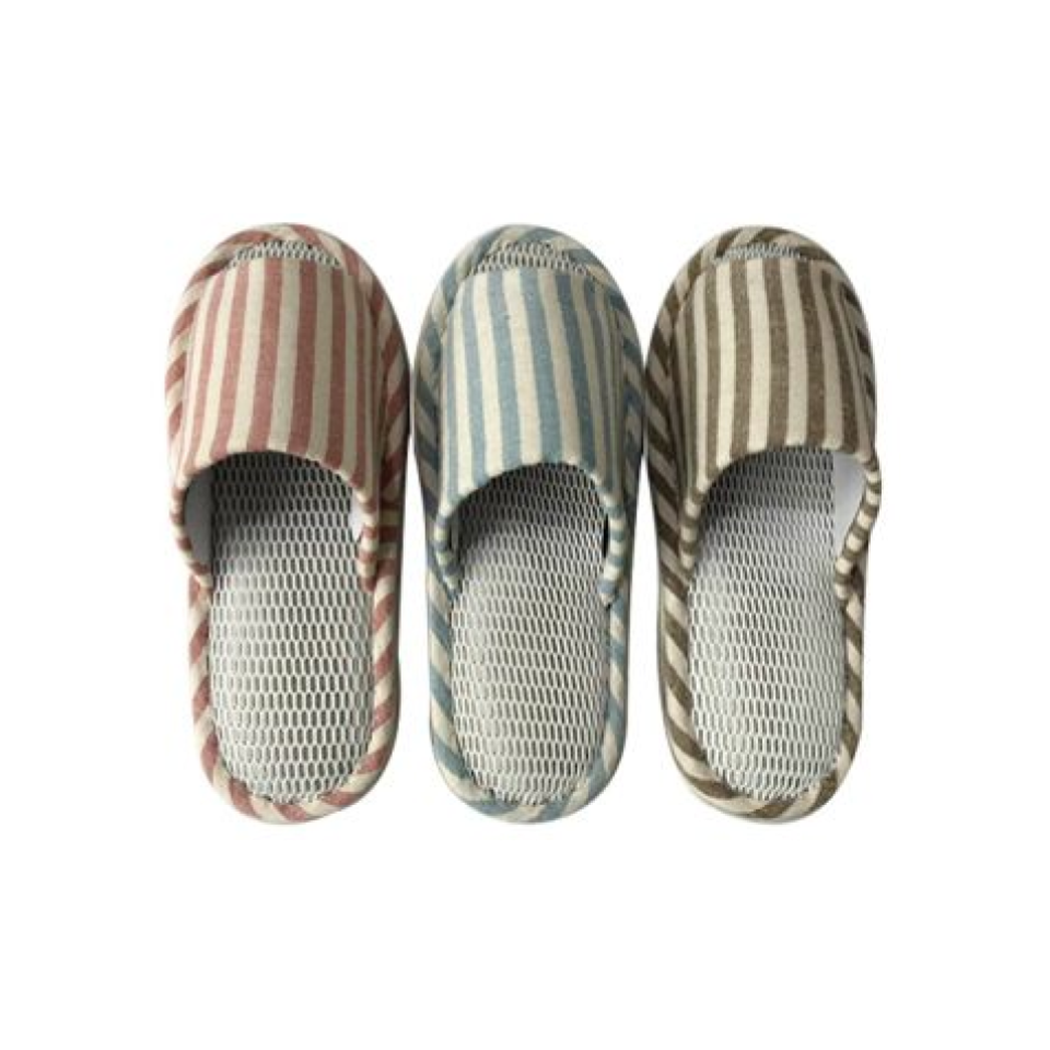 Outer Seam Slippers Double Mesh Striped EU 39-41
