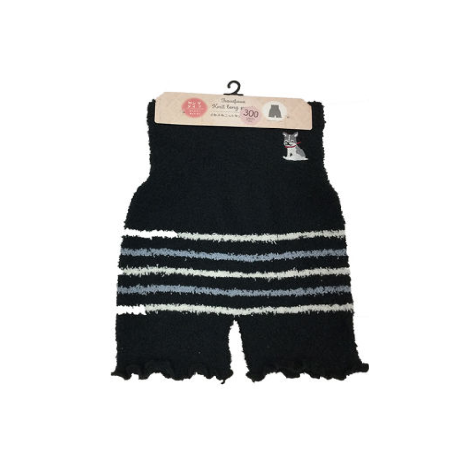 K Knit Long Pants with Embroidery French Bulldog