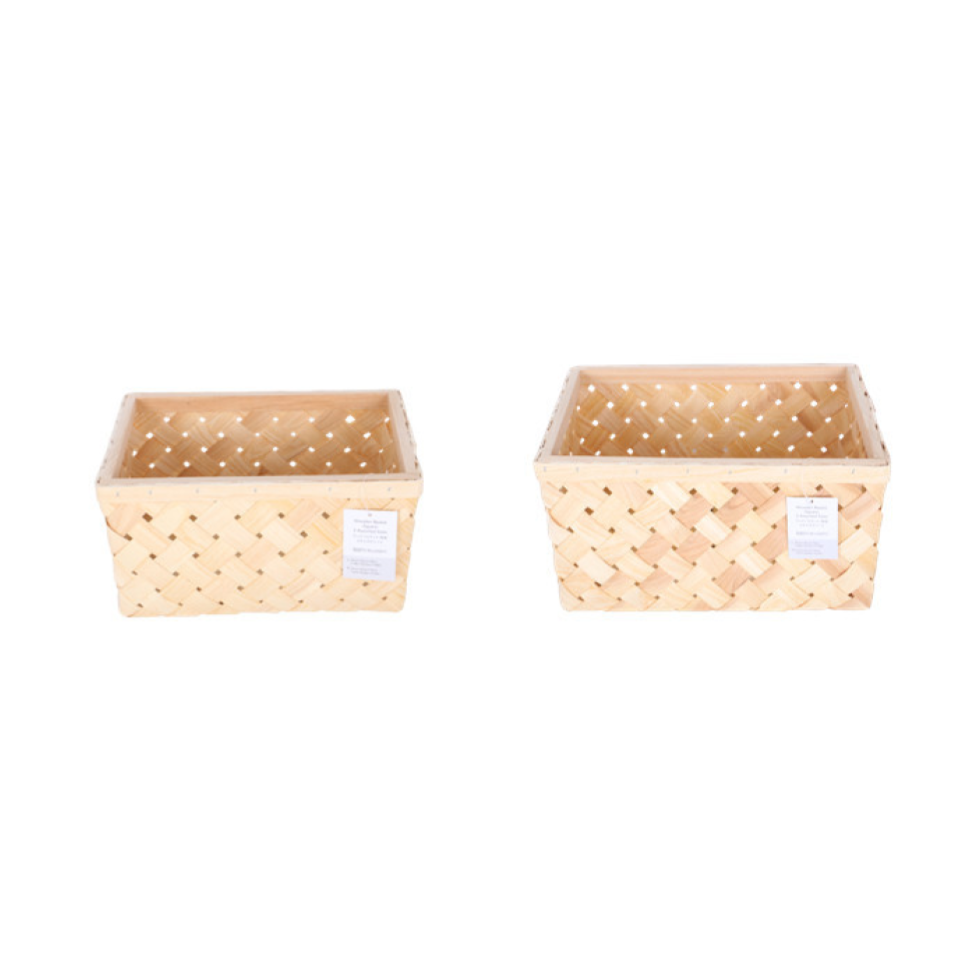 Wooden Basket Square Assorted Size