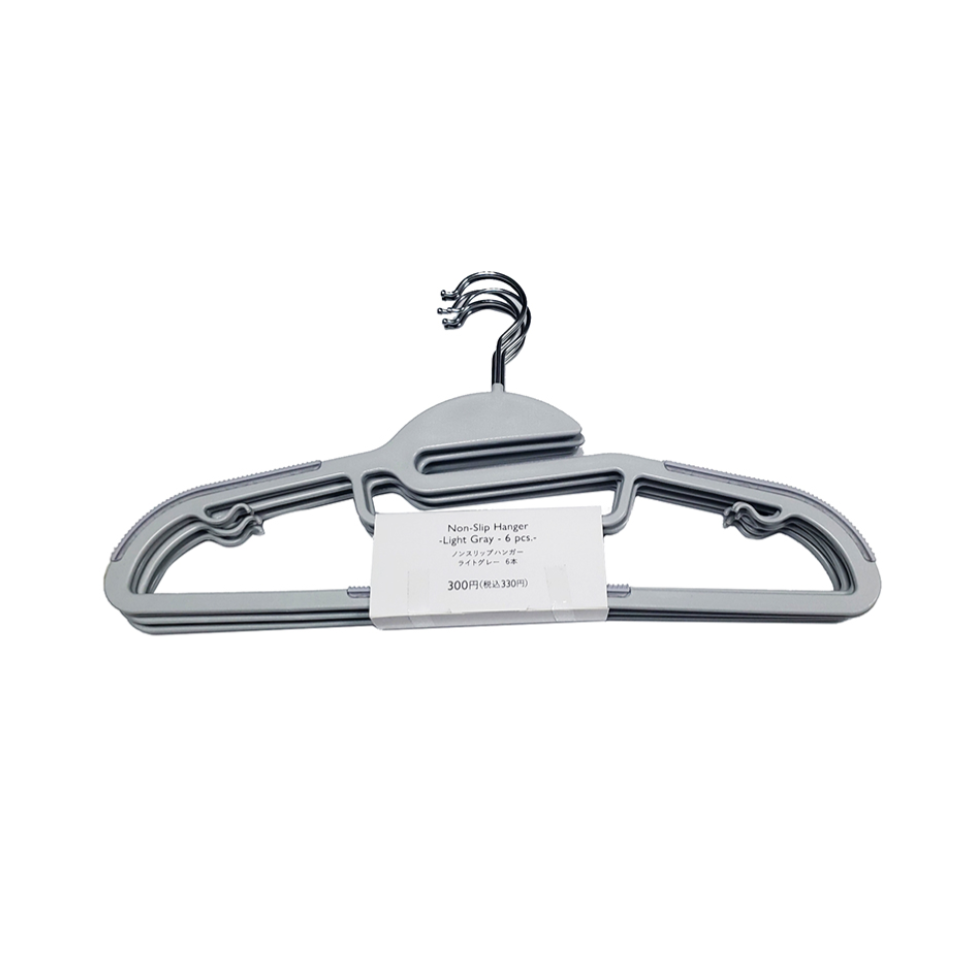 Non Slip Hanger Light Gray 6pcs