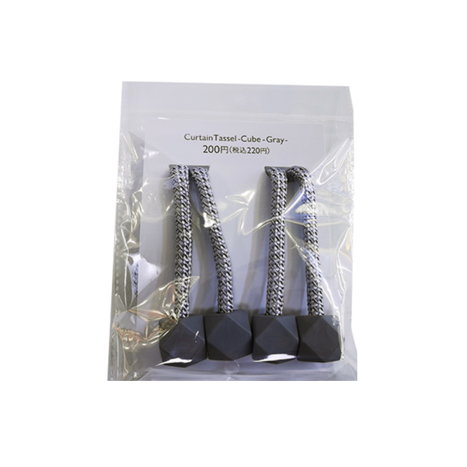 Curtain Tassel Cube Gray