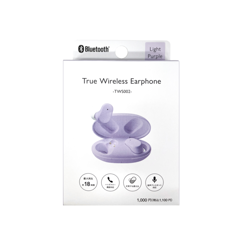 True Wireless Earphone Light Purple TWS002
