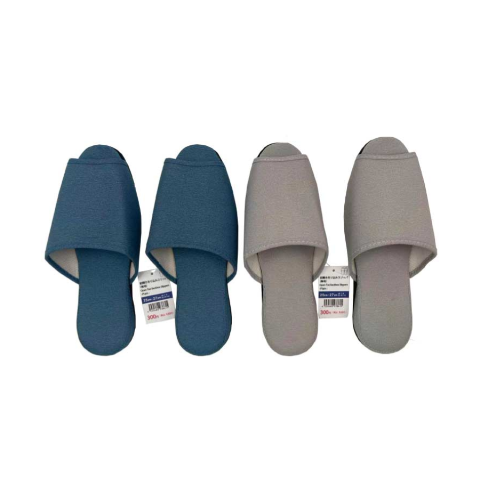 Open Toe Backless Slippers Plain