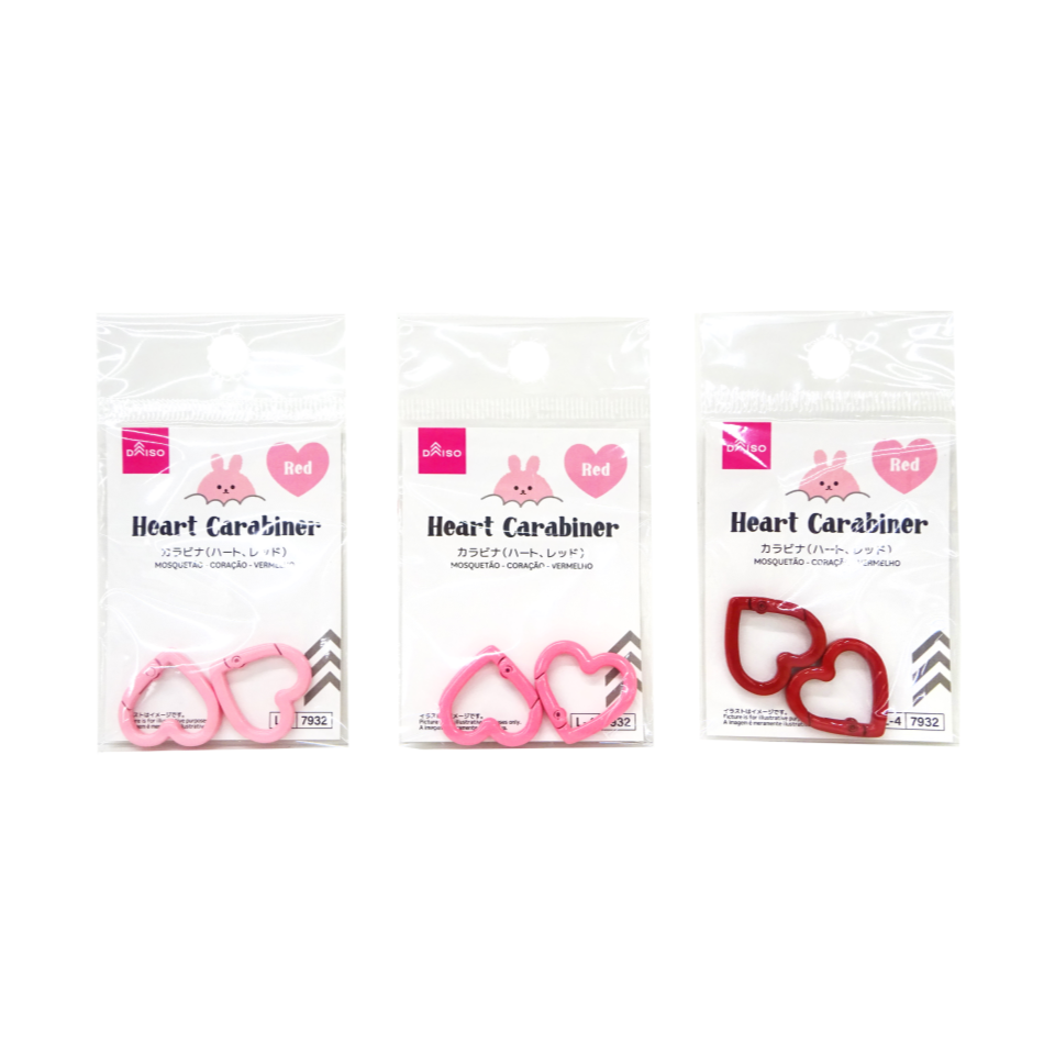 Heart Carabiner Red/Pink/Light Pink
