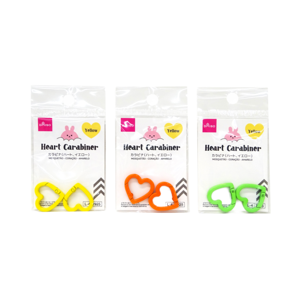 Heart Carabiner Yellow/Orange/Green