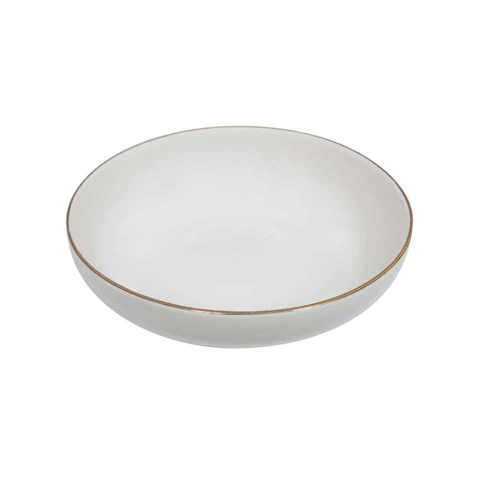 Gold Rimmed Bowl 13.5cm