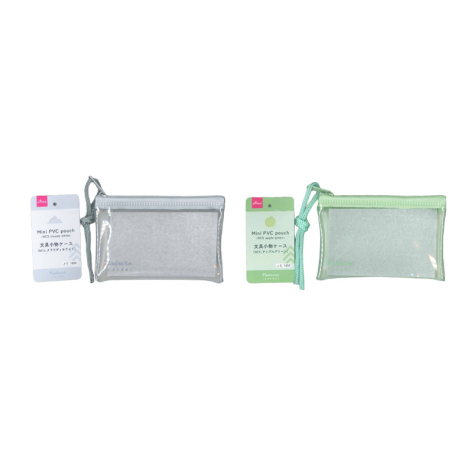 Mini PVC Pouch Apple Green/Cloudy White