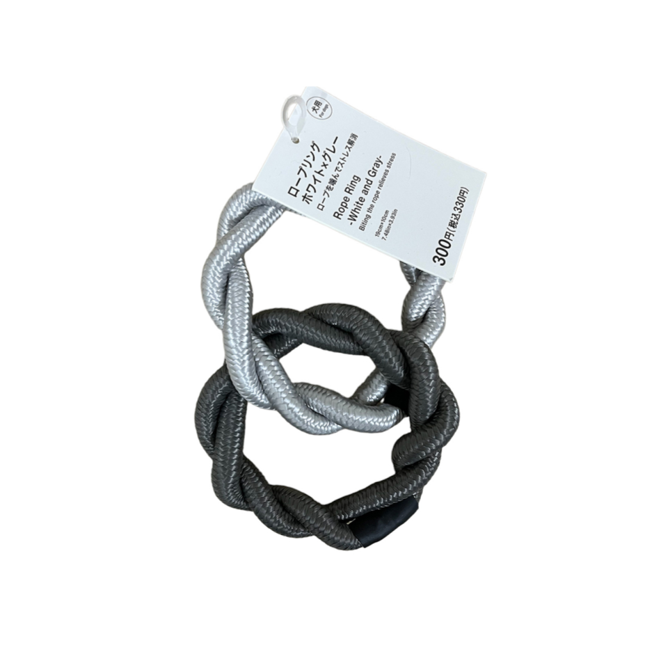 Rope Ring White and Gray