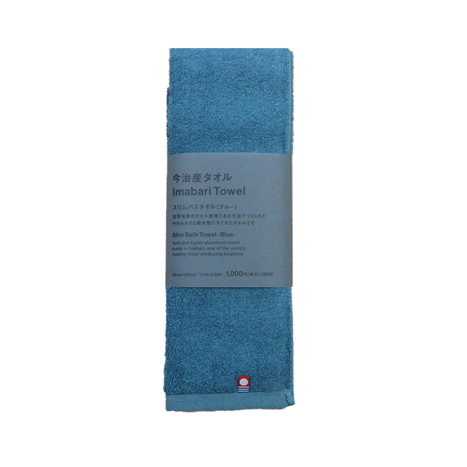 Imabari Slim Bath Towel Blue