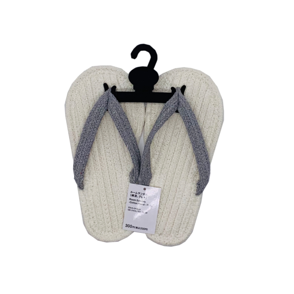 Room Sandals Cotton Blend Gray EU 36-39