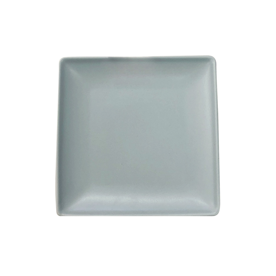 Square Plate Neutral Gray 14.5cm