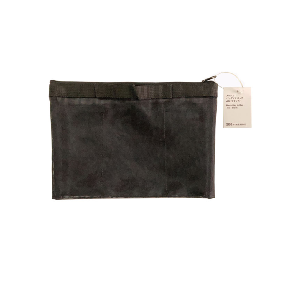 Mesh Bag in Bag A5 Black