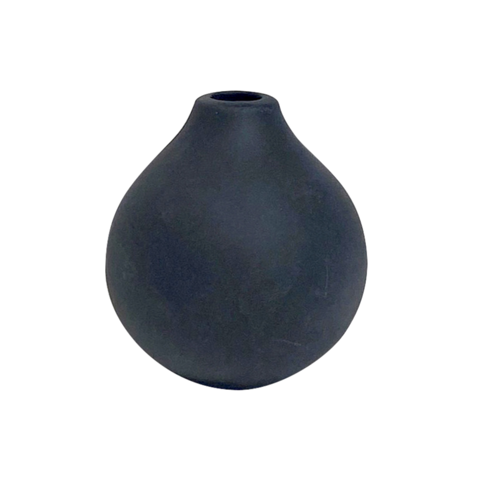 Mini Vase Round Black