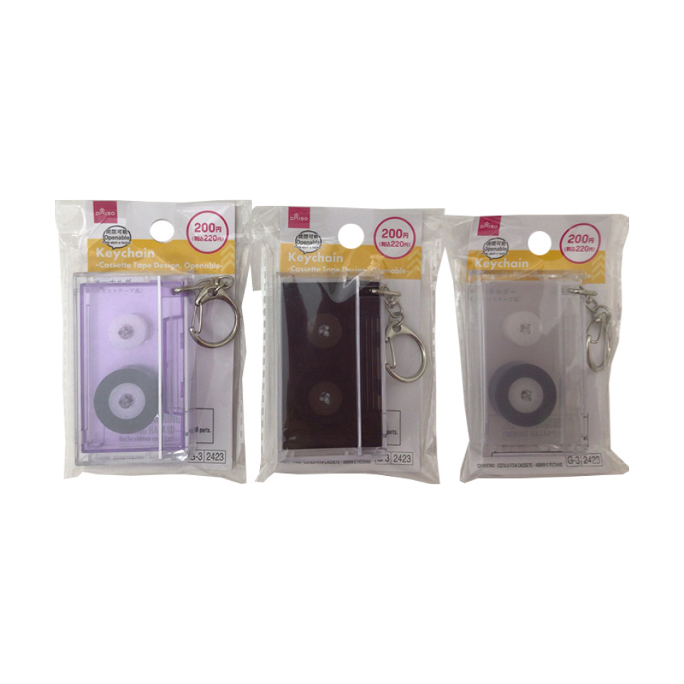 Keychain Cassette Tape Design Openable
