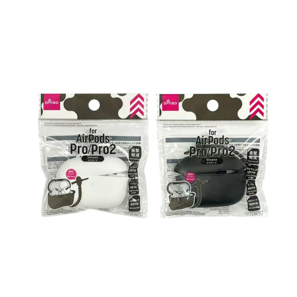 Silicone Case AirPods Pro 2 & Pro with Band Monochrome