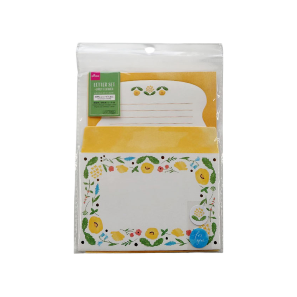 Letter Set Foil Stamping Embossing Girly Flowers