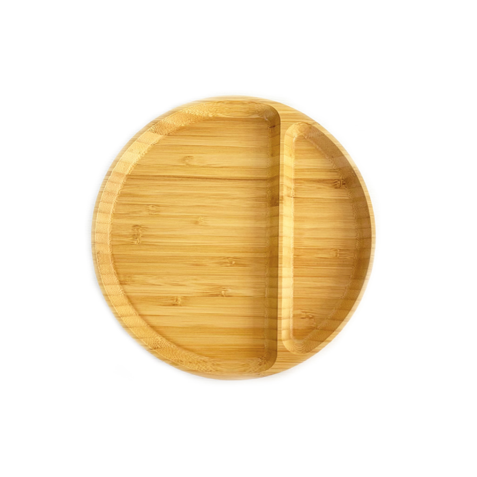 Bamboo Kitchen Plate Round with Partition