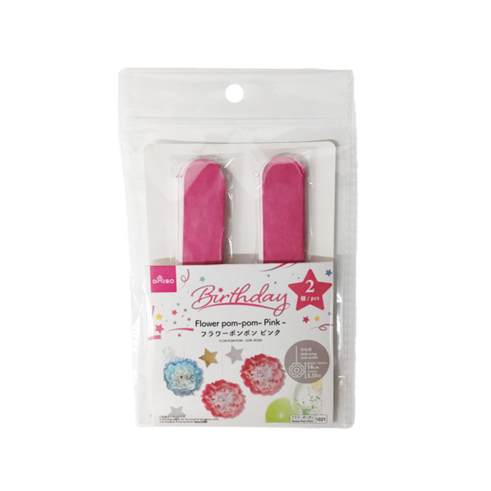 Flower Pom-Pom Pink