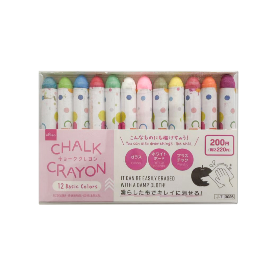 Chalk Crayon Basic Colors 12pcs