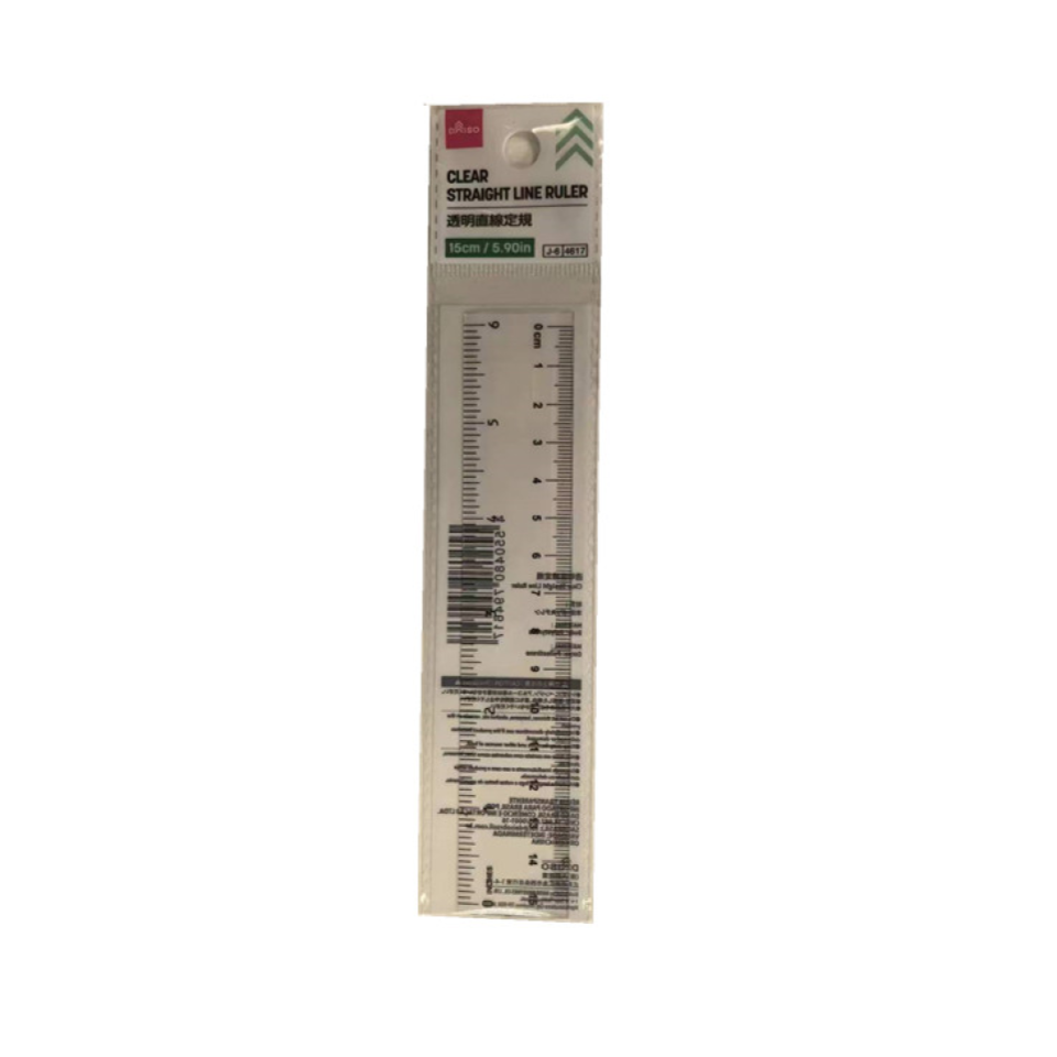 Clear Straight Line Ruler 15cm