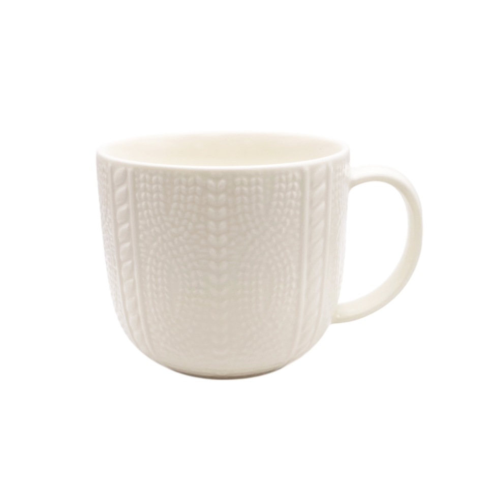 Mug Knit Emboss Ivory