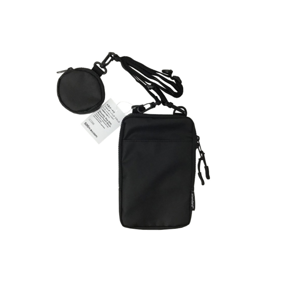 Shoulder Bag with Round Pouch Black