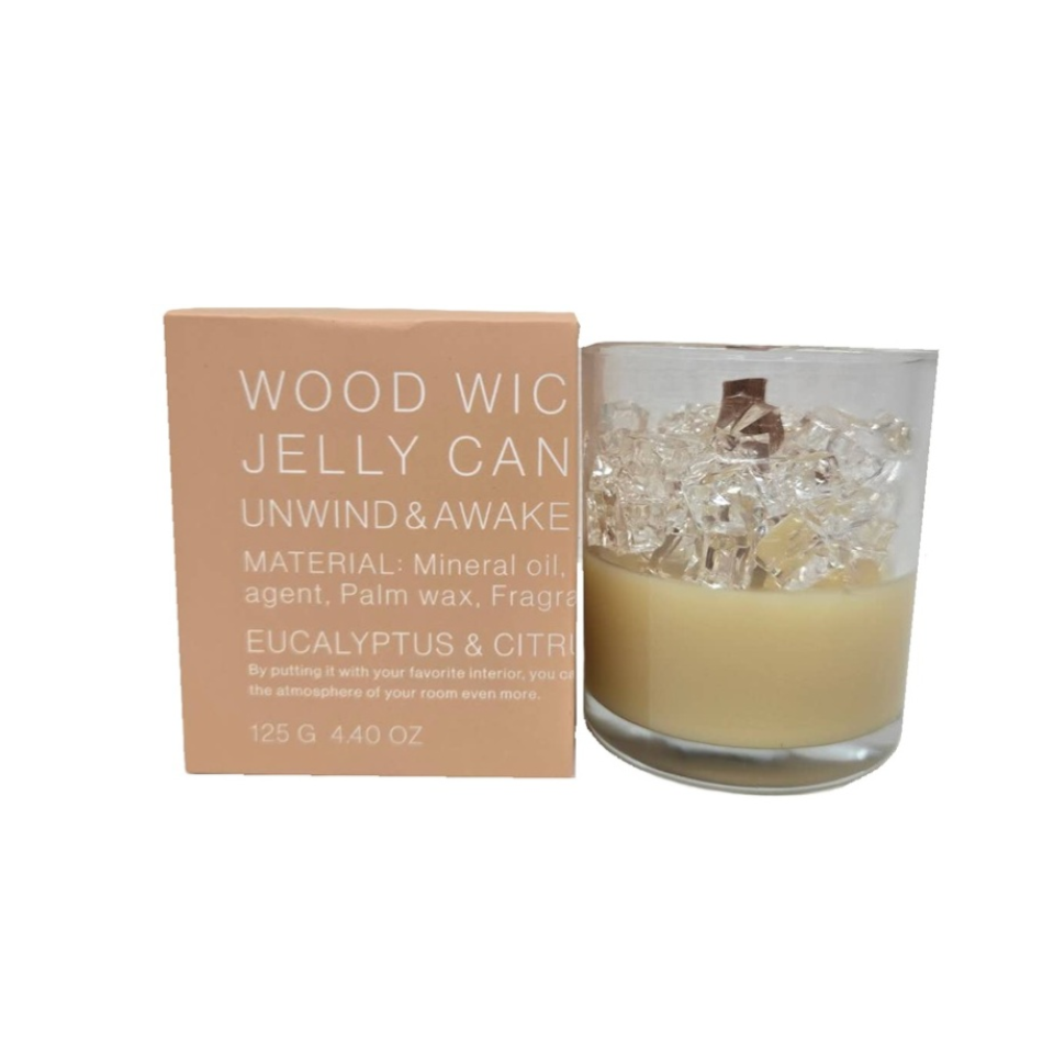 Wood Wick Jelly Candle Eucalptus & Citrus Mint 125g