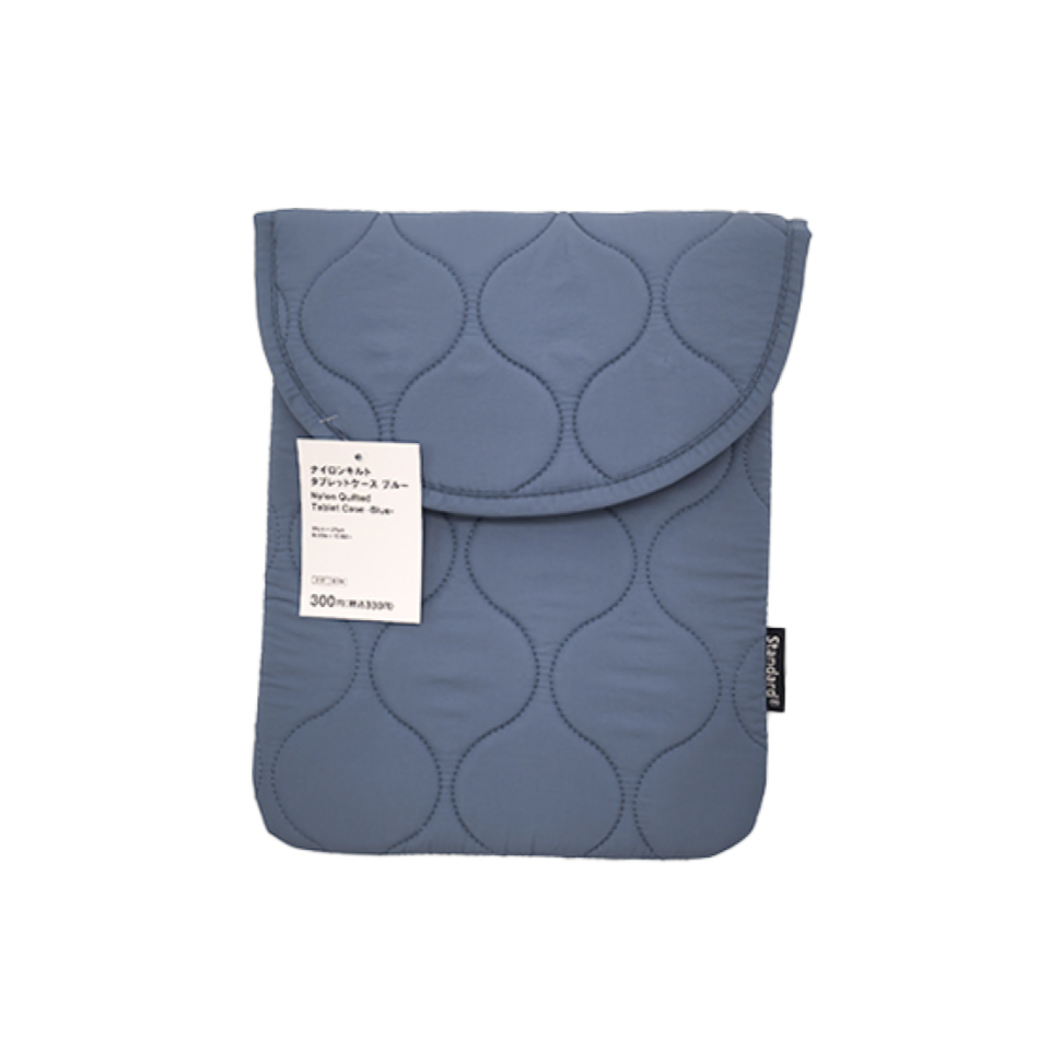 Nylon Quilted Tablet Case Blue