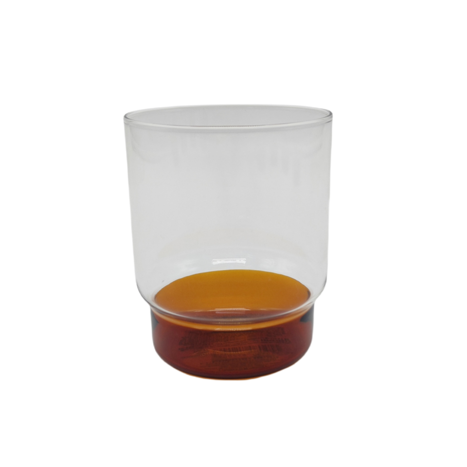 Heat Resistant Glass Stacking Mug Bicolor Brown 380ml