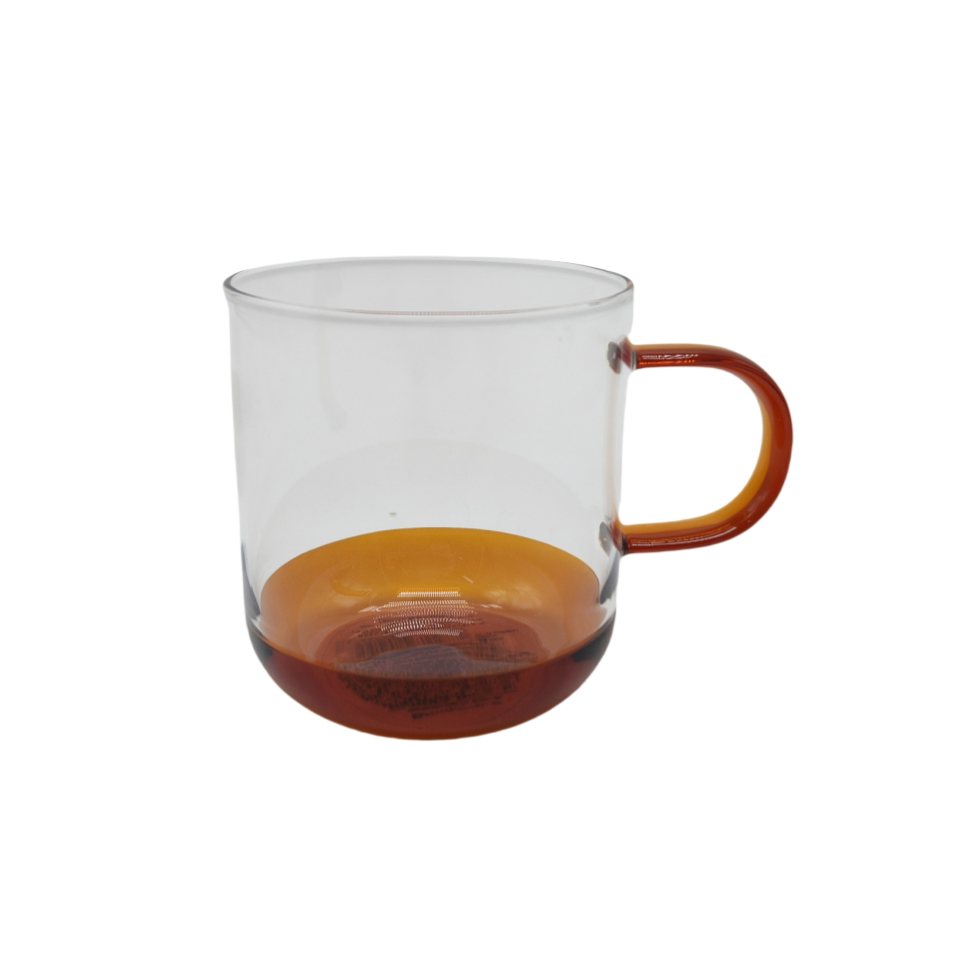 Heat Resistant Glass Cup Bicolor Brown 300ml
