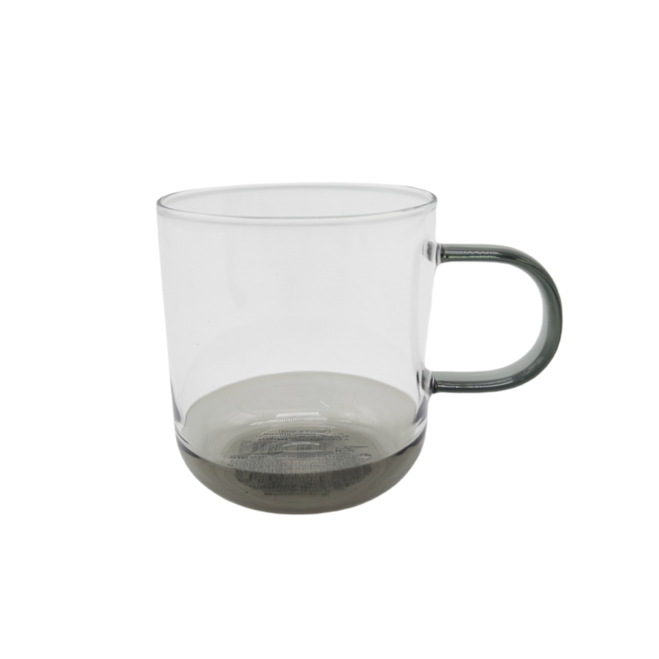 Heat Resistant Glass Cup Bicolor Grey 300ml