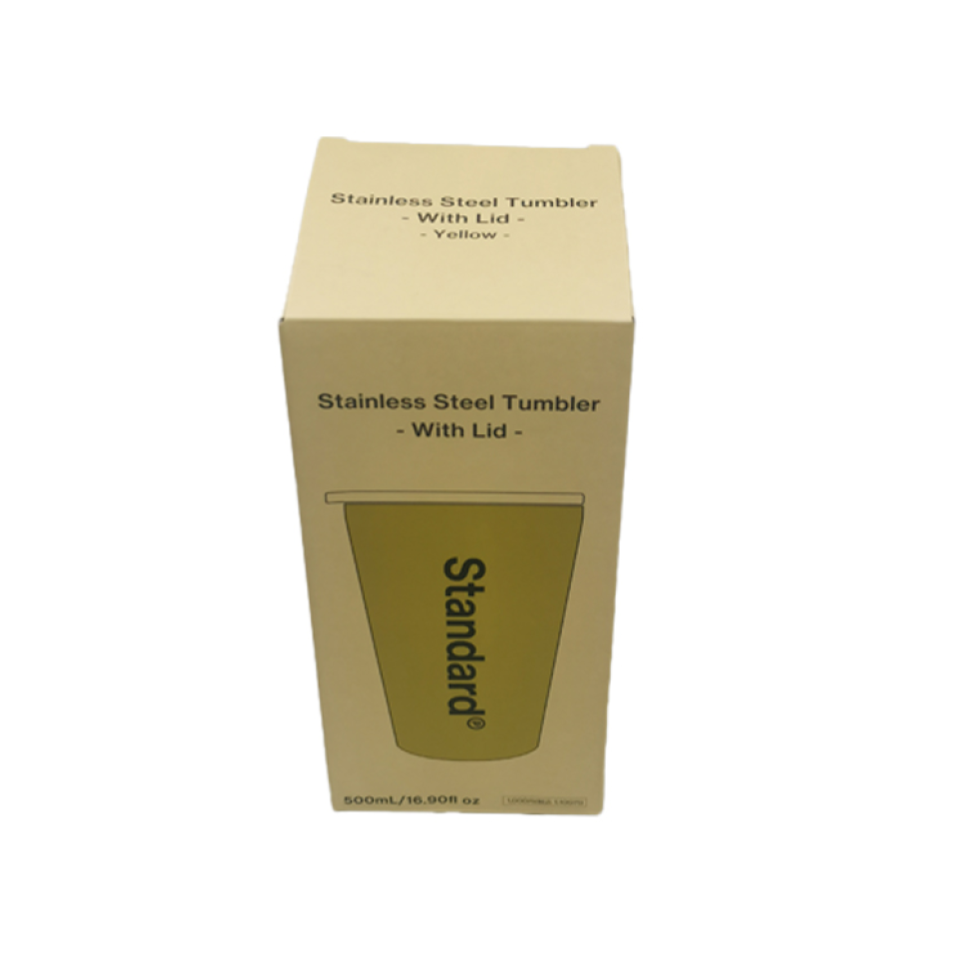 Stainless Steel Tumbler with Lid Yellow 500ml