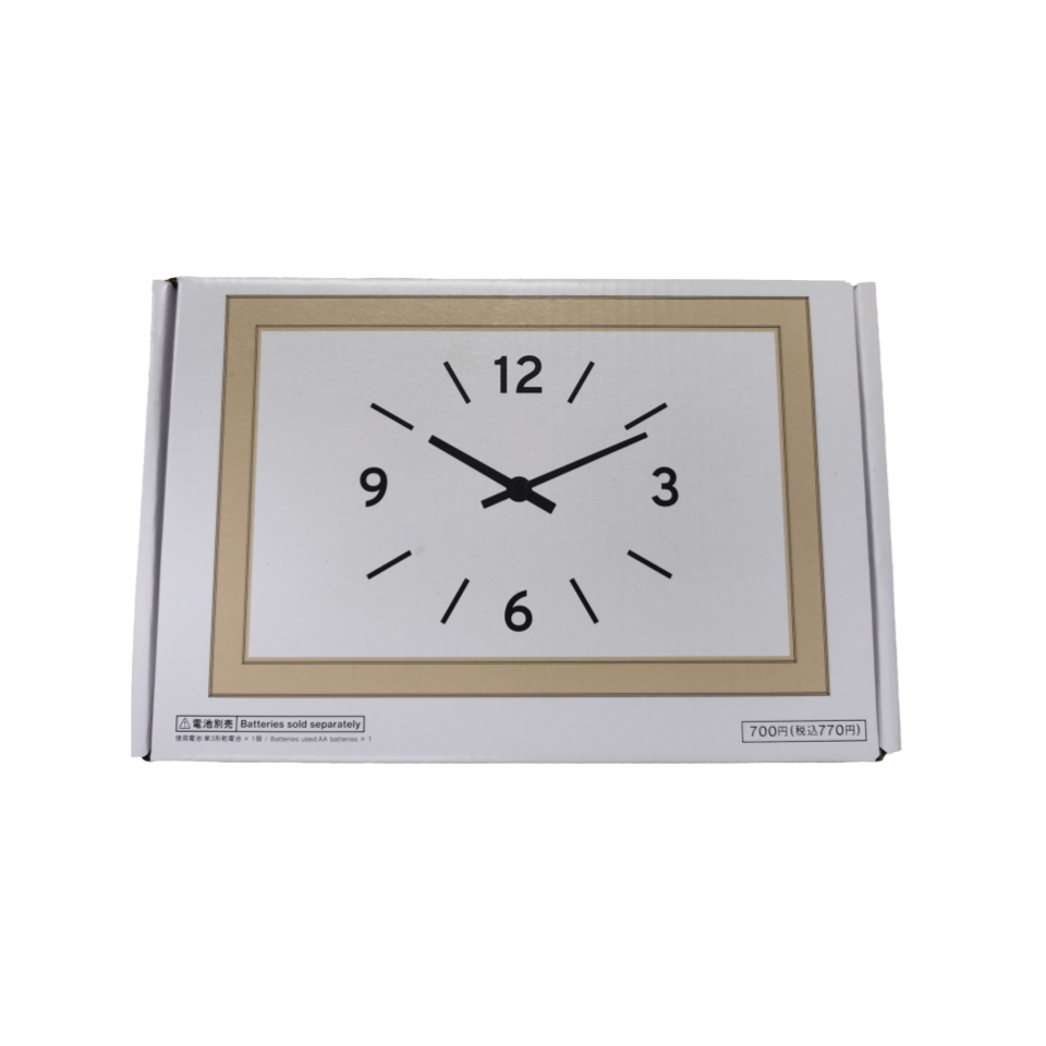 Desk Clock Square White